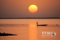 Sonnenuntergang &uuml;ber dem Niger